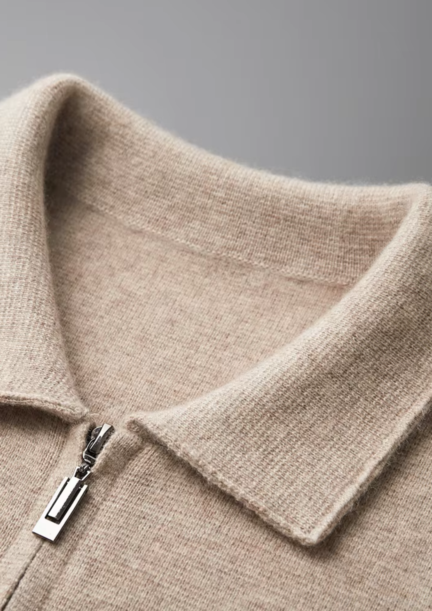 Dalviora™ | Cardigan Polo Zip en Laine Mérinos Extra-Fine