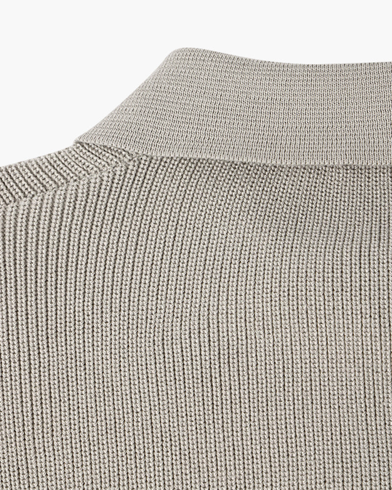 Dalviora™ | Pull Zippé RASON – Coton Pur Épaules Tombées Homme