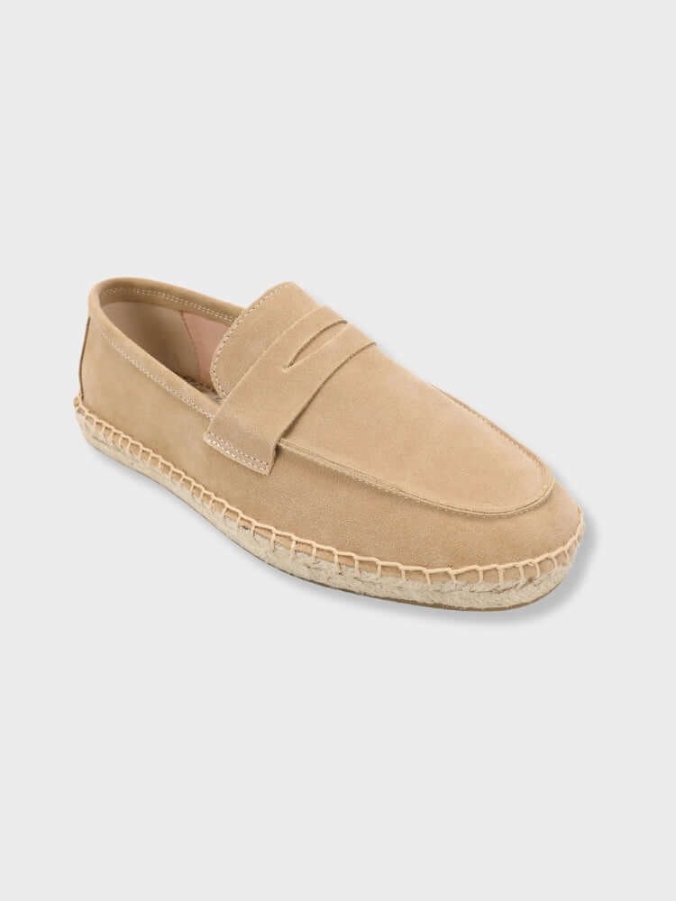 Dalviora™ | SAINT-TROPEZ Mokassins – Braunes Wildleder, Jutesohle, Slip-On für Herren