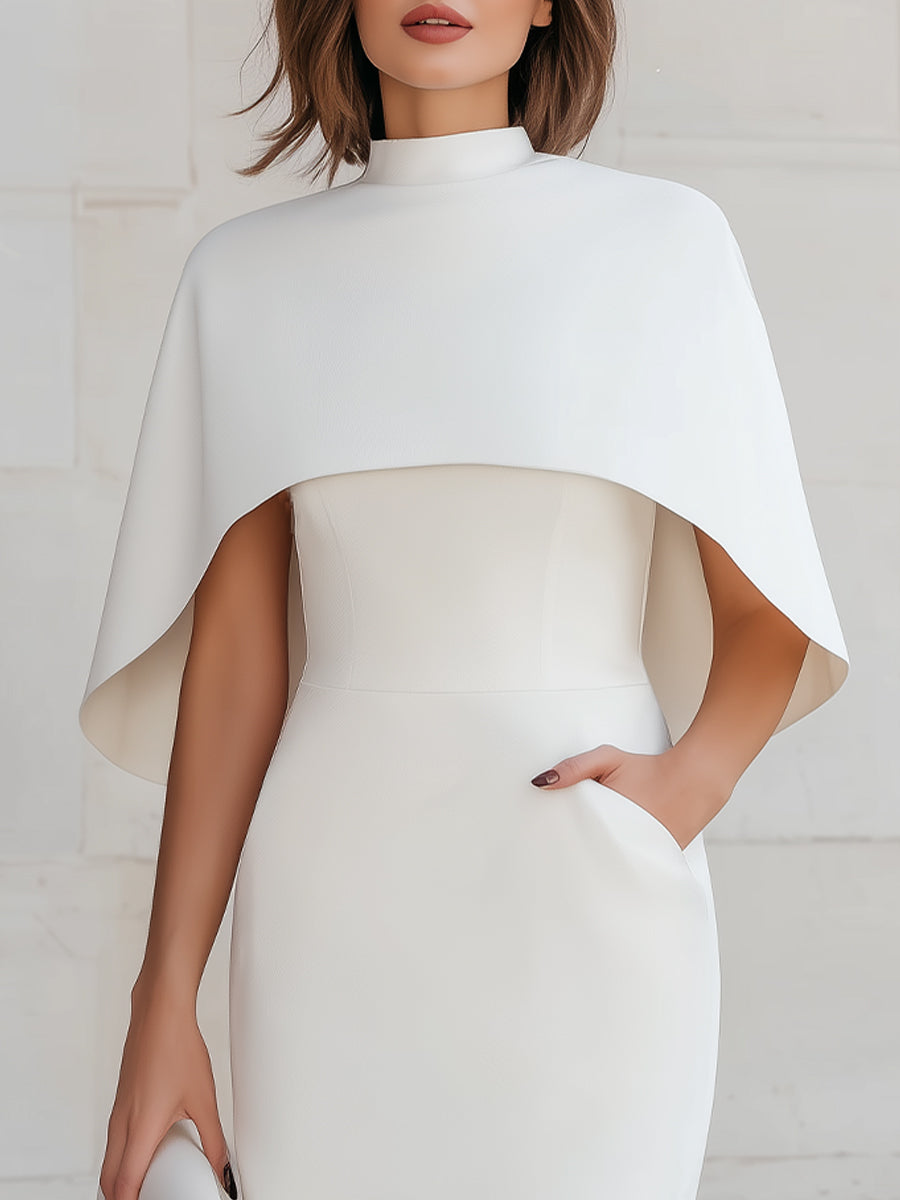Dalviora™ | Ensemble Deux Pièces Robe Mini Bodycon Col Haut Sans Manches À Capelet