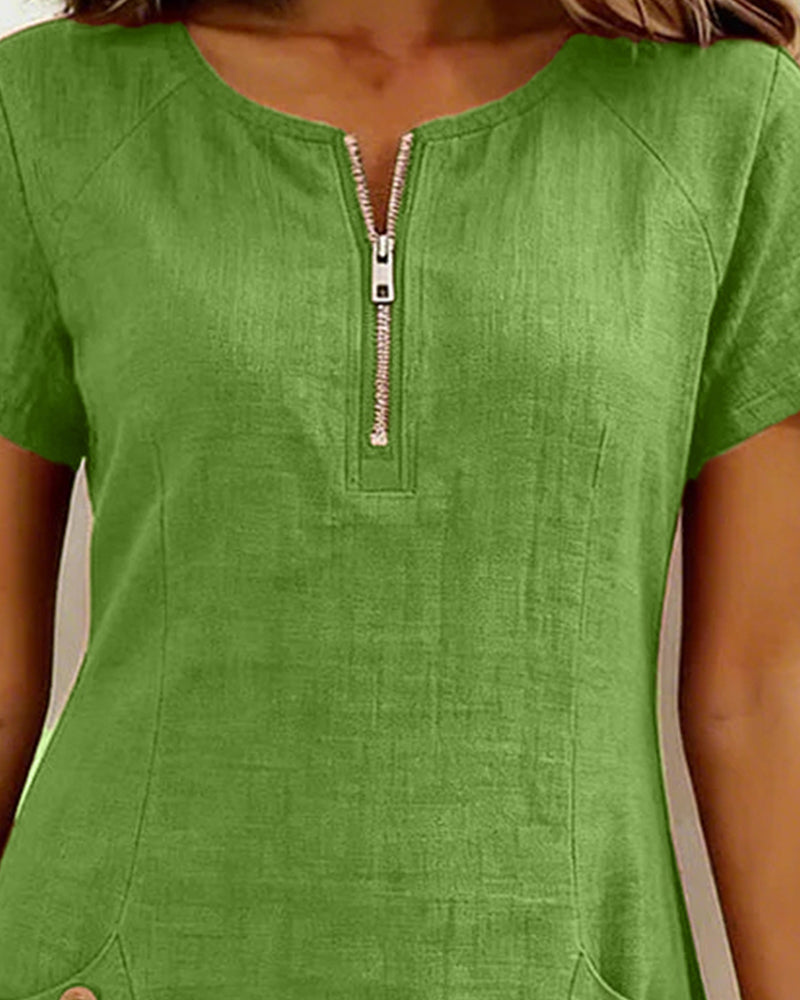 Dalviora™ | Ela Casual Short-Sleeve Dress