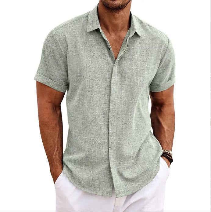 Dalviora™ | Miami Short-Sleeve Linen Shirt