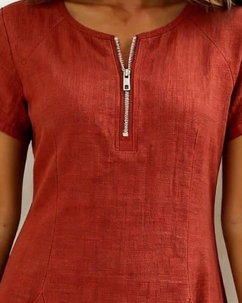 Dalviora™ | Ela Casual Short-Sleeve Dress