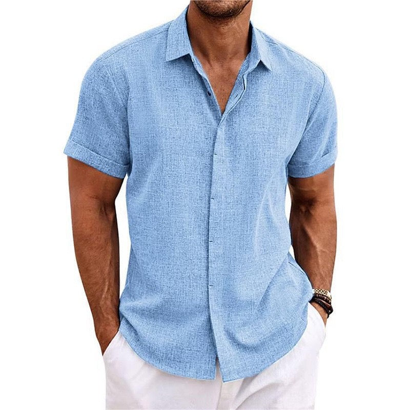 Dalviora™ | Miami Short-Sleeve Linen Shirt