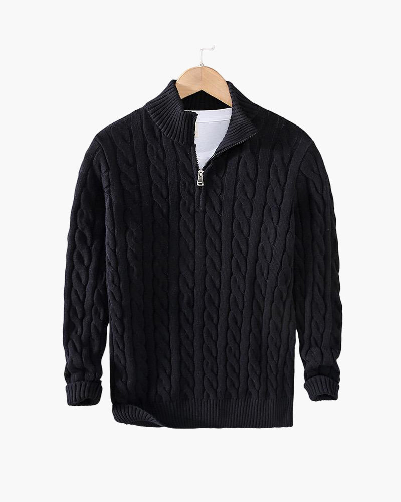 Dalviora™ | Pull À Torsades Zippé TAEBAEK
