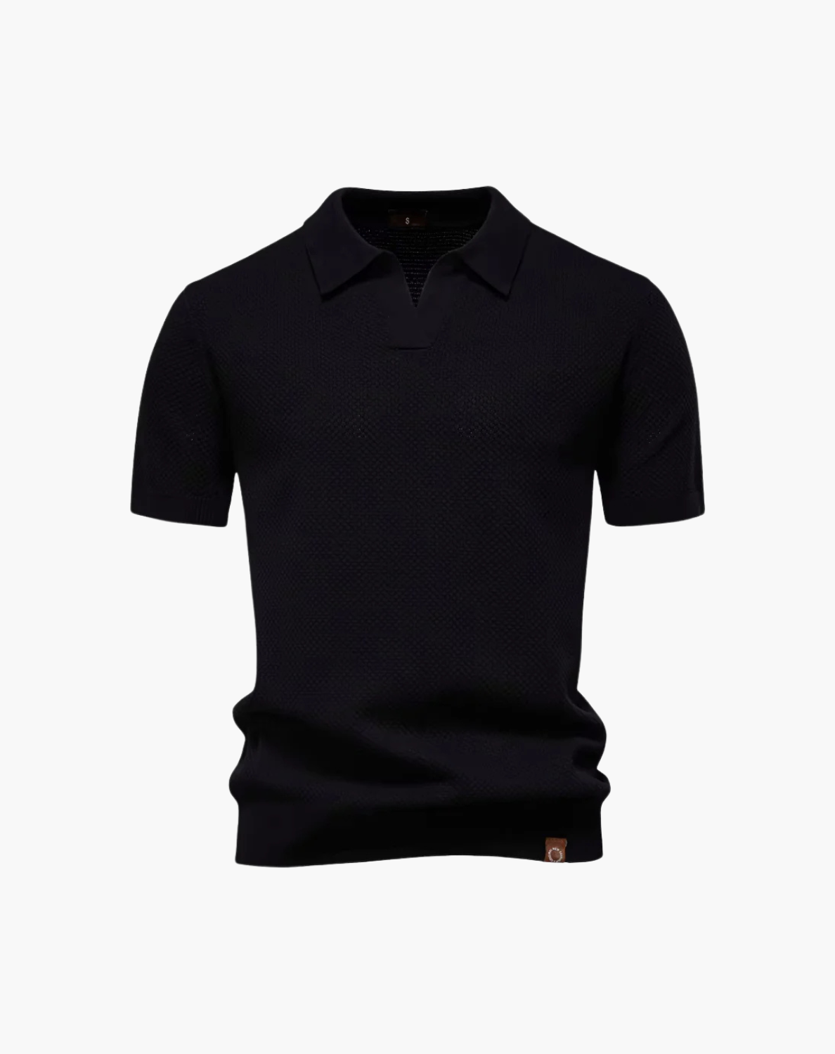 Dalviora™ | Polo Col en V CAPRI – Tissage Texturé Tonal Manches Fuselées