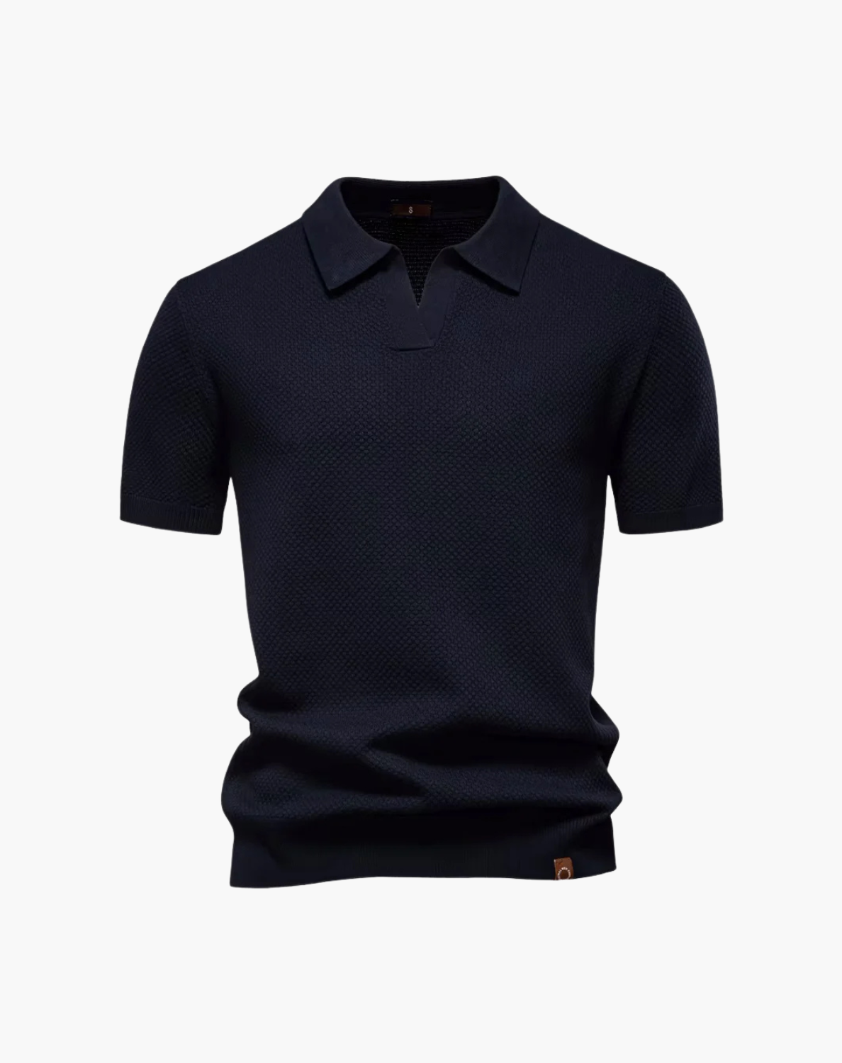Dalviora™ | Polo Col en V CAPRI – Tissage Texturé Tonal Manches Fuselées