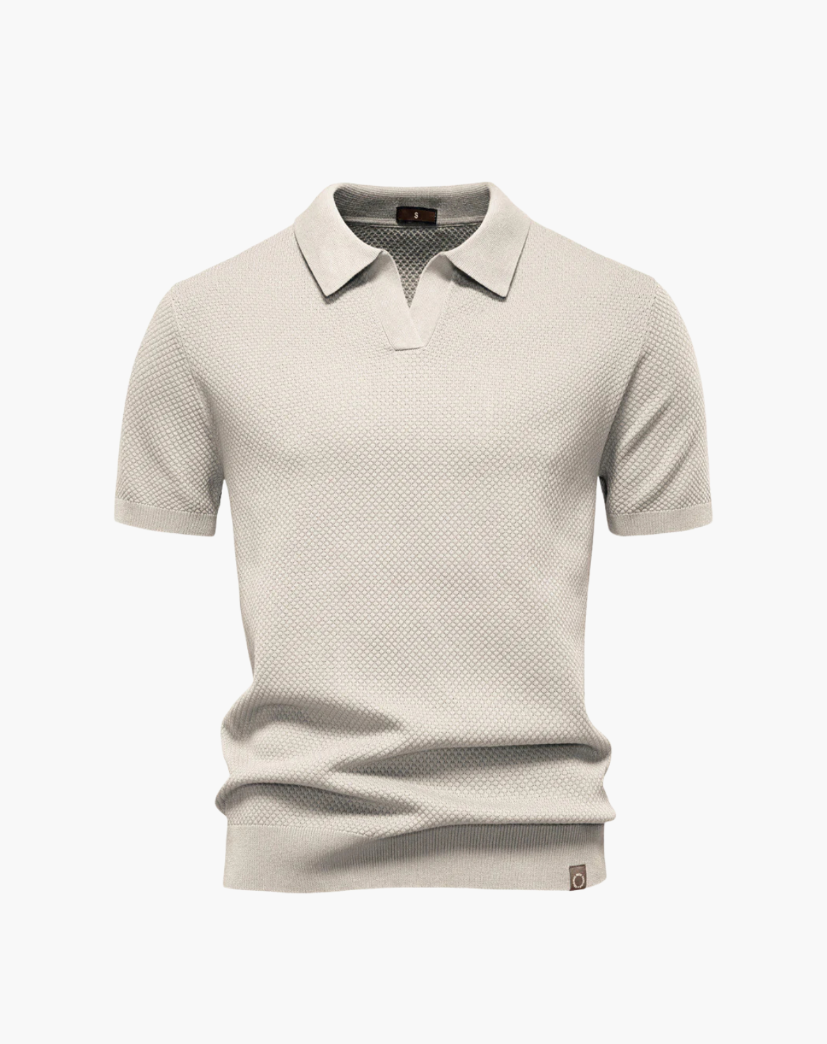 Dalviora™ | Polo Col en V CAPRI – Tissage Texturé Tonal Manches Fuselées