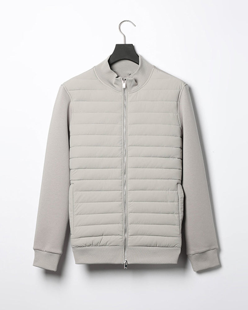 Dalviora™ | STOCKHOLM Quilted Hybrid Jacket – Bomber High Collar Double Zip