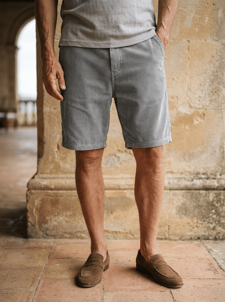 Dalviora™ | MATTEO Corduroy Shorts – 6 Colors Men's Elastic Waist