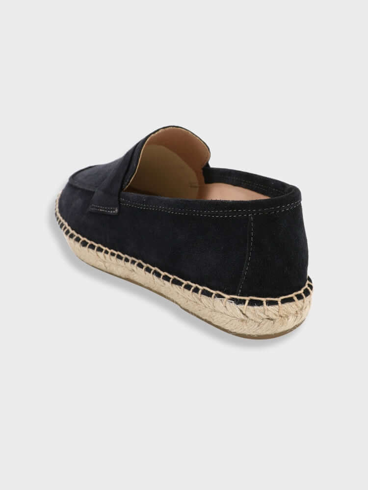Dalviora™ | Mocassins SAINT-TROPEZ – Suède Marron Semelle Jute Slip-On Homme