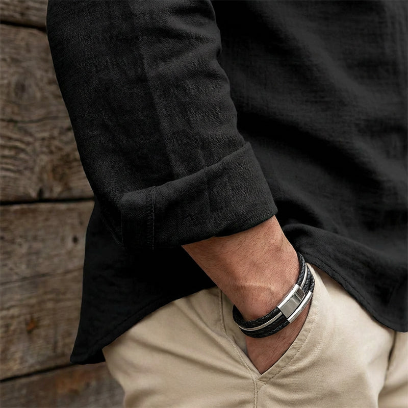 Dalviora™ | Chemise Décontractée Homme – Col Montant 8 Couleurs