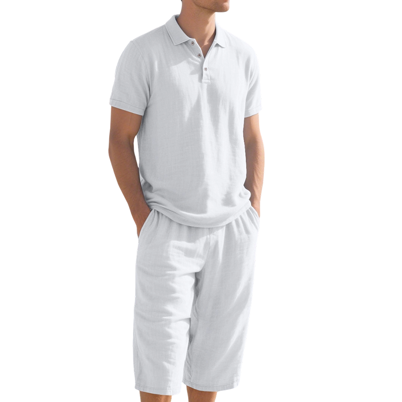 Dalviora™ | Ensemble chemise et pantalon décontracté en lin pour homme