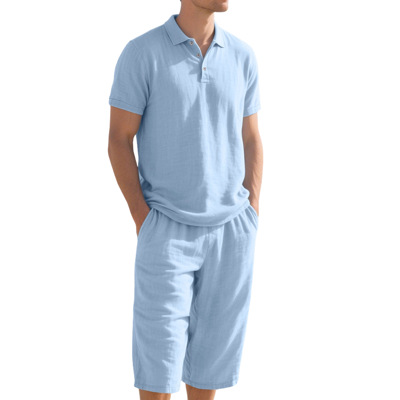 Dalviora™ | Ensemble chemise et pantalon décontracté en lin pour homme