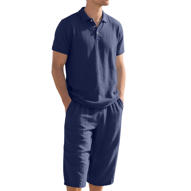 Dalviora™ | Ensemble chemise et pantalon décontracté en lin pour homme